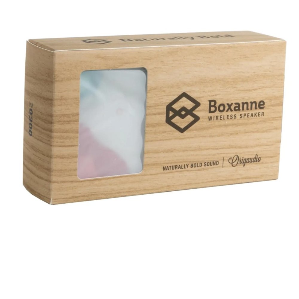 NEW Mini Boxanne White Abstract Print Wireless Speaker w/ microphone
